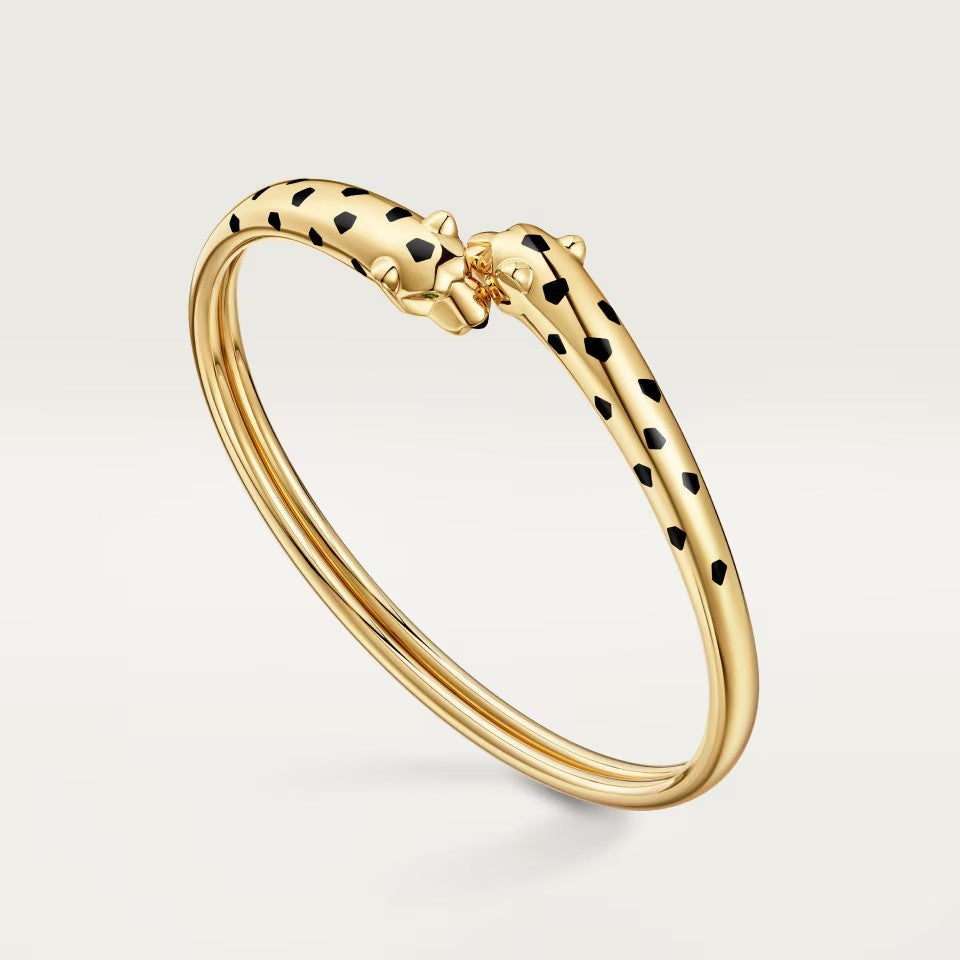 [LUXE] PANTHERE DOUBLE HEADED OPEN BRACELET