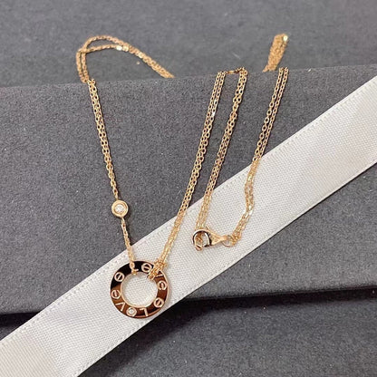 [LUXE]COLLAR AMOR 16MM 2 DIAMANTES