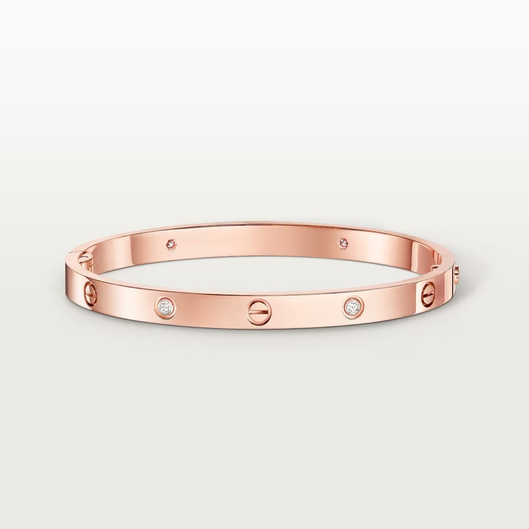 [LUXE] LOVE BRACELET 4.8MM 4 DIAMONDS