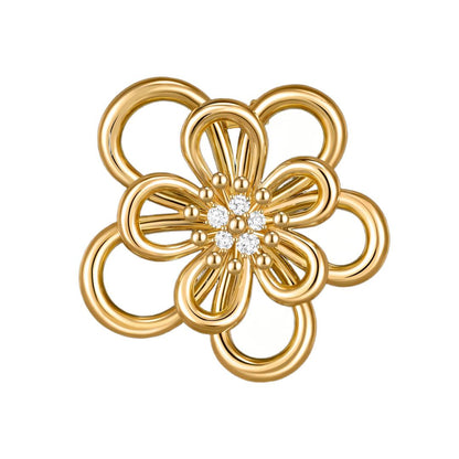 [LUXE]FLOWERLACE NECKLACE 5 DIAMONDS