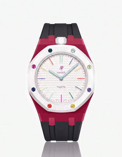 Silicone Strap & Case  Royal Pop Huit Blanc(Customize  Colors)