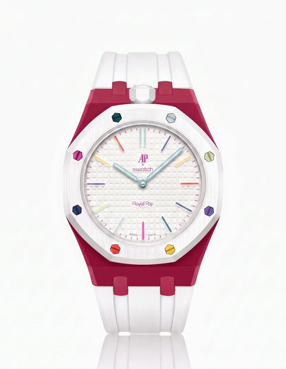 Silicone Strap & Case  Royal Pop Huit Blanc(Customize  Colors)
