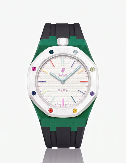 Silicone Strap & Case  Royal Pop Huit Blanc(Customize  Colors)