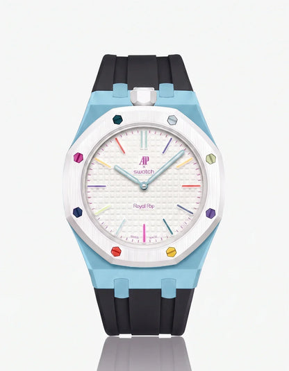 Silicone Strap & Case  Royal Pop Huit Blanc(Customize  Colors)