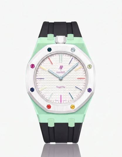 Silicone Strap & Case  Royal Pop Huit Blanc(Customize  Colors)