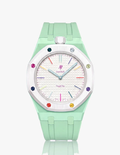 Silicone Strap & Case  Royal Pop Huit Blanc(Customize  Colors)