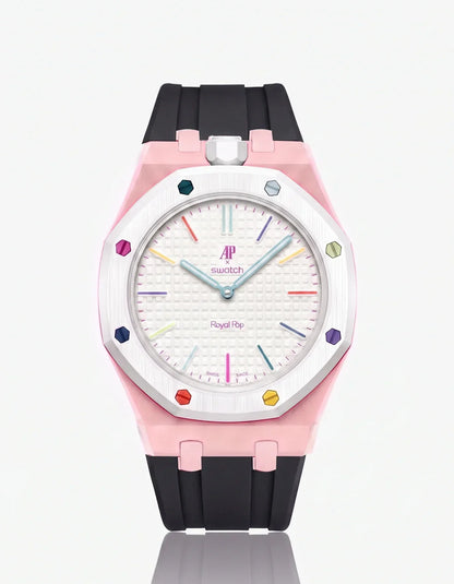 Silicone Strap & Case  Royal Pop Huit Blanc(Customize  Colors)
