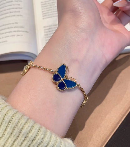 [LUXE]2026 NEW ARRIVAL LUCKY SPRING BUTTERFLY 5 MOTIF BRACELET