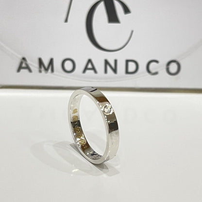 [LUXE] ANILLO DE AMOR 4MM 1 DIAMANTE