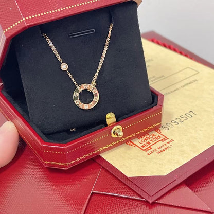 [LUXE]COLLAR AMOR 16MM 2 DIAMANTES