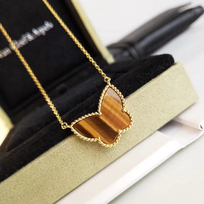 [LUJO] COLLAR DE MARIPOSA CON OJO DE TIGRE