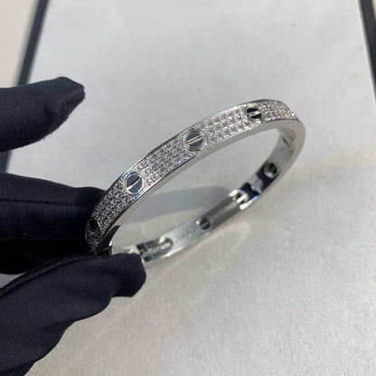 [LUXE] LOVE BRACELET 6.1MM DIAMOND-PAVED CERAMIC