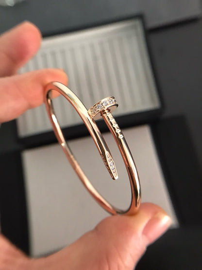 [LUXE]PULSERA JUSTE 3.5MM DIAMANTES