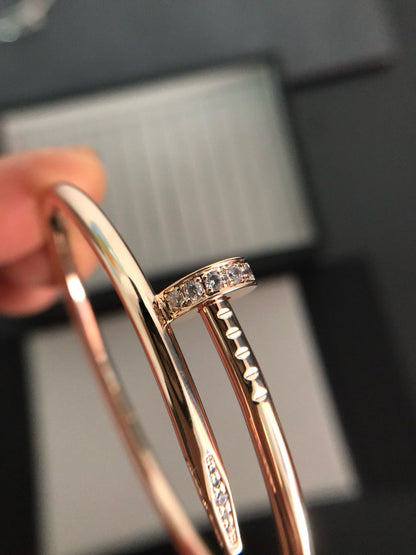 [LUXE]PULSERA JUSTE 3.5MM DIAMANTES