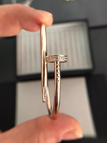 [LUXE]PULSERA JUSTE 3.5MM DIAMANTES