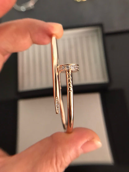 [LUXE]PULSERA JUSTE 3.5MM DIAMANTES