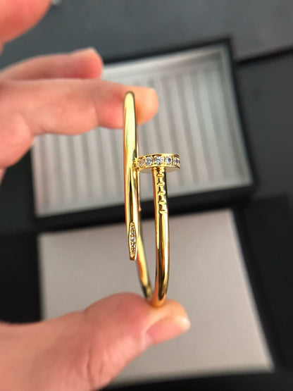 [LUXE]PULSERA JUSTE 3.5MM DIAMANTES