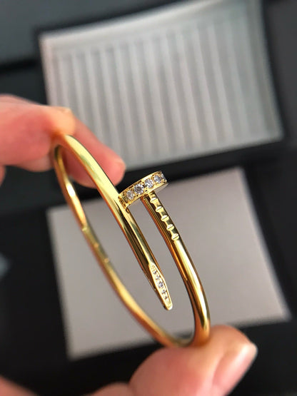 [LUXE]PULSERA JUSTE 3.5MM DIAMANTES