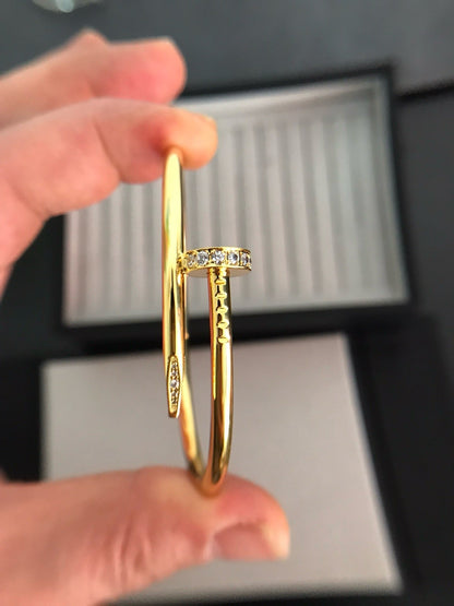 [LUXE]PULSERA JUSTE 3.5MM DIAMANTES