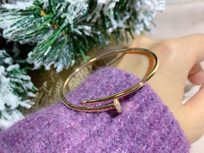 [LUXE]PULSERA JUSTE 2.5MM DIAMANTES