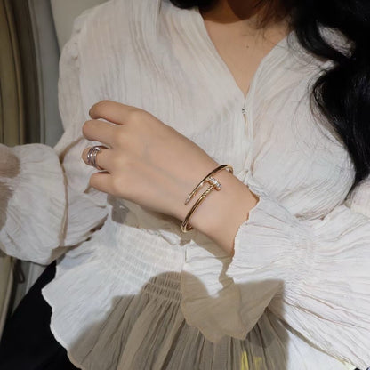 [LUXE]PULSERA JUSTE 3.5MM DIAMANTES