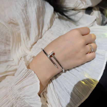 [LUXE]PULSERA JUSTE 3.5MM DIAMANTES
