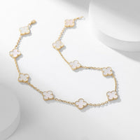 [LUXE]CLOVER 10 MOTIFS WHITE MOTHER OF PEARL NECKLACE