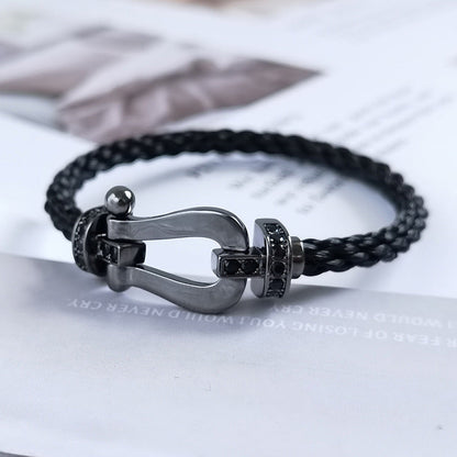 [LUXE]FORCE PULSERA SAMURAI NEGRA DE HERRADURA SERIE GRANDE