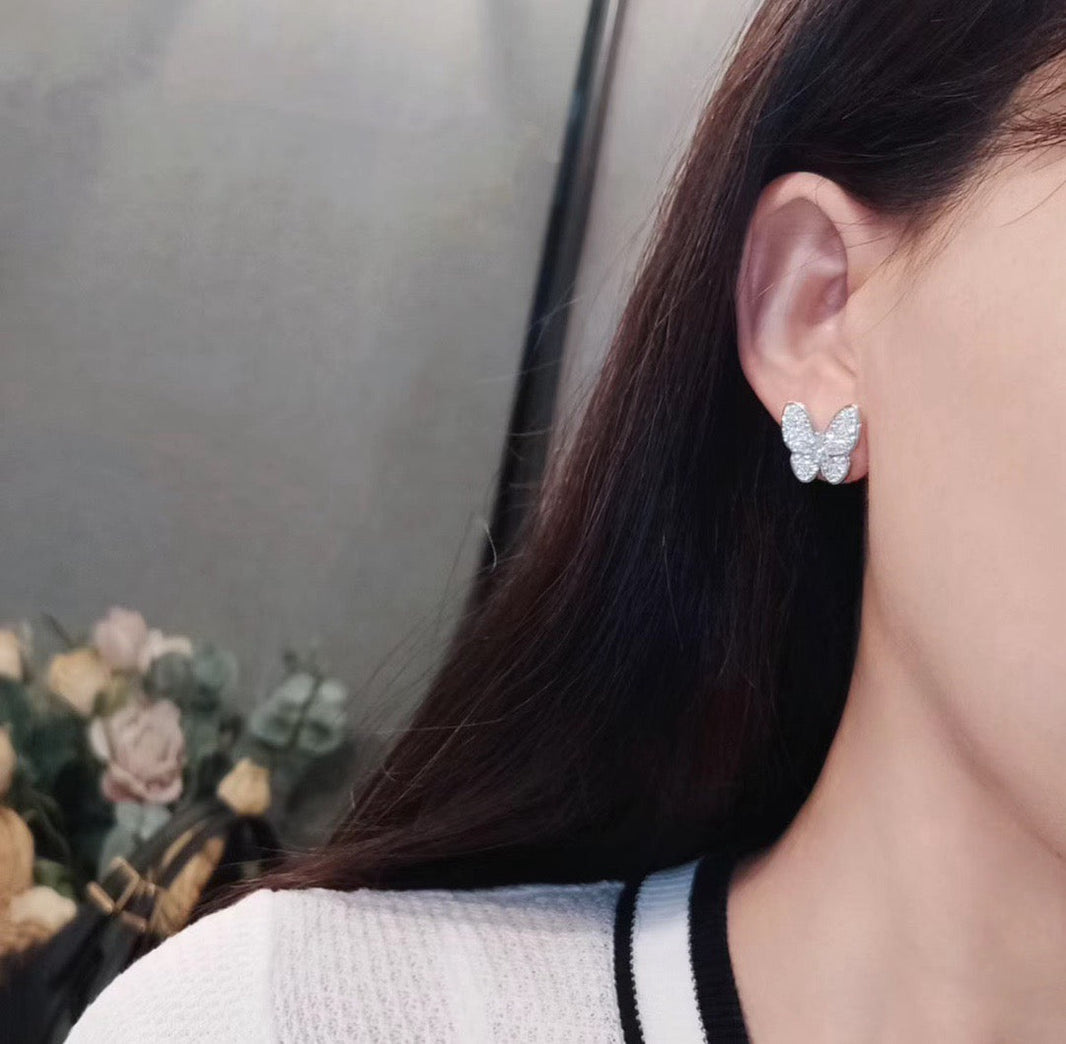 [LUXE]BUTTERFLY ALL DIAMOND EARRINGS