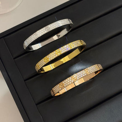 [LUXE] LOVE BRACELET 6.1MM DIAMOND-PAVED