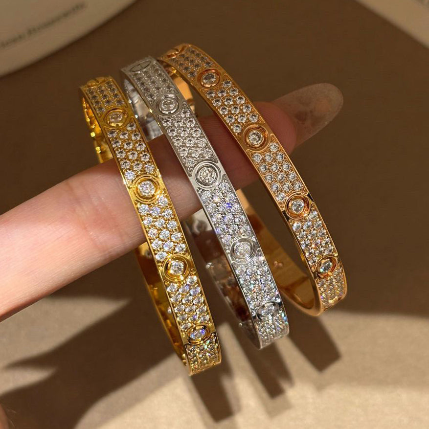 [LUXE] LOVE BRACELET 6.1MM DIAMOND-PAVED 10 BIG DIAMONDS