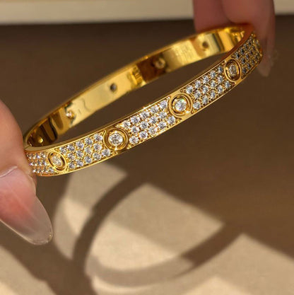 [LUXE] LOVE BRACELET 6.1MM DIAMOND-PAVED 10 BIG DIAMONDS