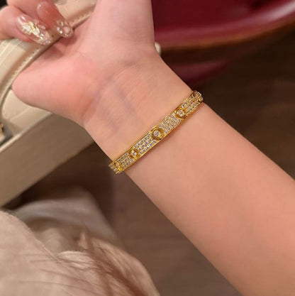 [LUXE] LOVE BRACELET 6.1MM DIAMOND-PAVED 10 BIG DIAMONDS
