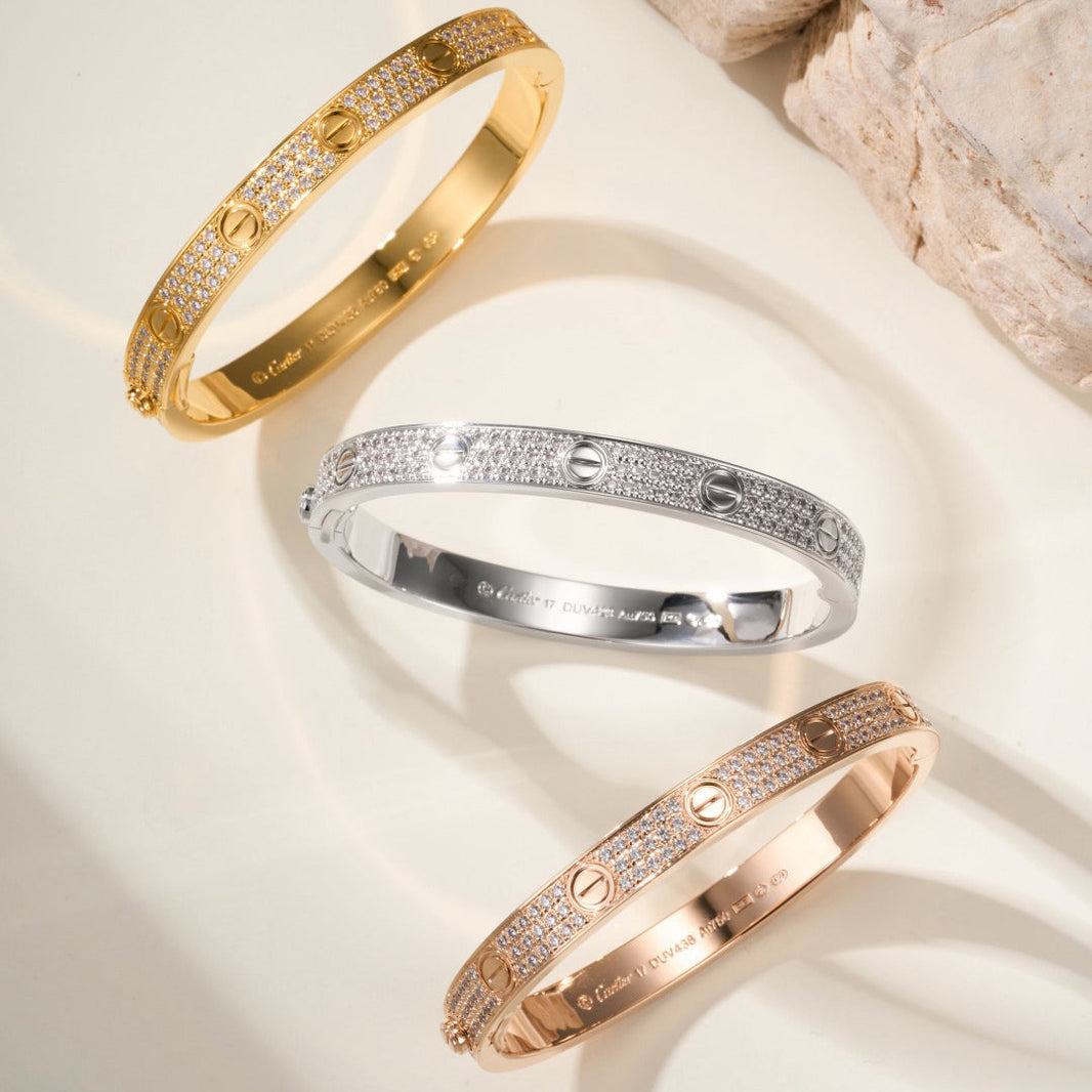 [LUXE] LOVE BRACELET 6.1MM DIAMOND-PAVED