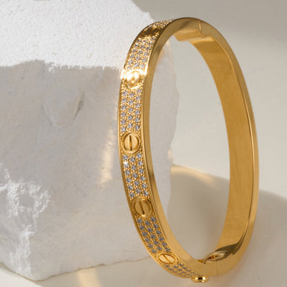 [LUXE] LOVE BRACELET 6.1MM DIAMOND-PAVED