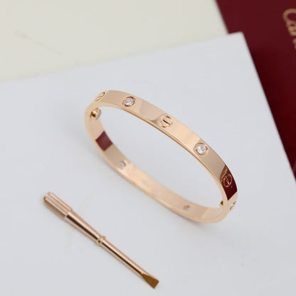 [LUXE] LOVE BRACELET 6.1MM 4 DIAMONDS