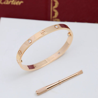 [LUXE] LOVE BRACELET 6.1MM 4 DIAMONDS
