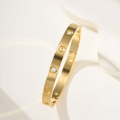 [LUXE] LOVE BRACELET 6.1MM 4 DIAMONDS
