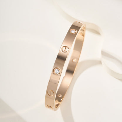 [LUXE] LOVE BRACELET 6.1MM 4 DIAMONDS