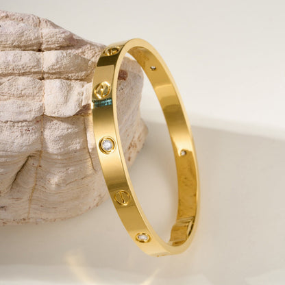[LUXE] LOVE BRACELET 6.1MM 4 DIAMONDS