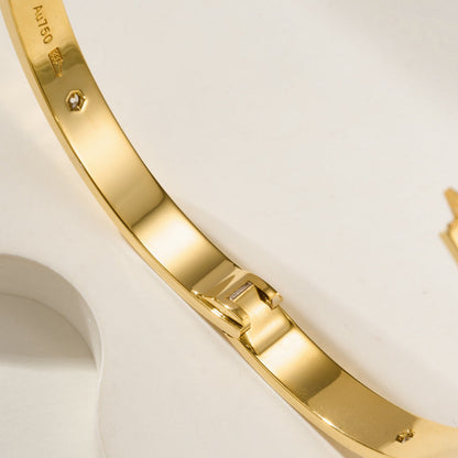 [LUXE] LOVE BRACELET 6.1MM 4 DIAMONDS