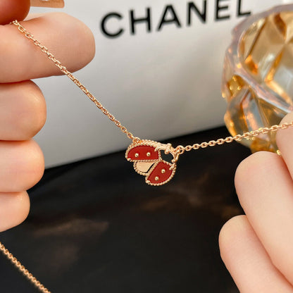 [LUJO]COLLAR DE MARIQUITA CON CORNALINAS DE LA SUERTE