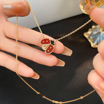 [LUJO]COLLAR DE MARIQUITA CON CORNALINAS DE LA SUERTE
