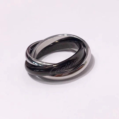 [LUXE] TRINITY 3.2MM RING BLACK CERAMIC