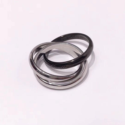 [LUXE] TRINITY 3.2MM RING BLACK CERAMIC