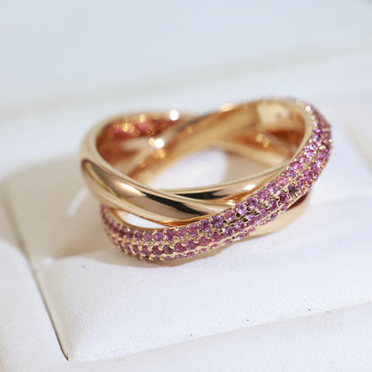 [LUXE] TRINITY 3.2MM RING PINK DIAMOND
