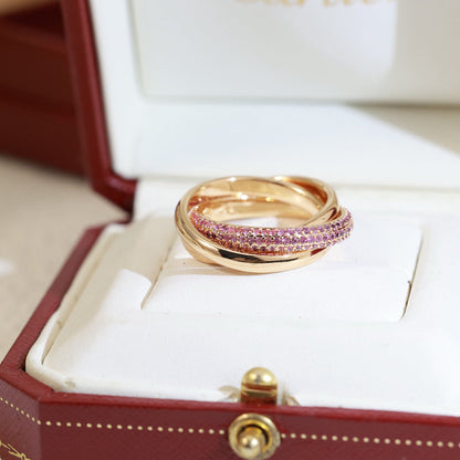 [LUXE] TRINITY 3.2MM RING PINK DIAMOND