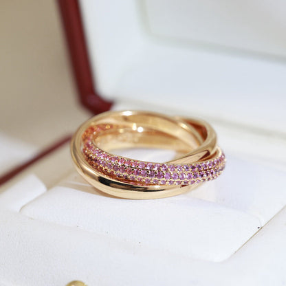 [LUXE] TRINITY 3.2MM RING PINK DIAMOND