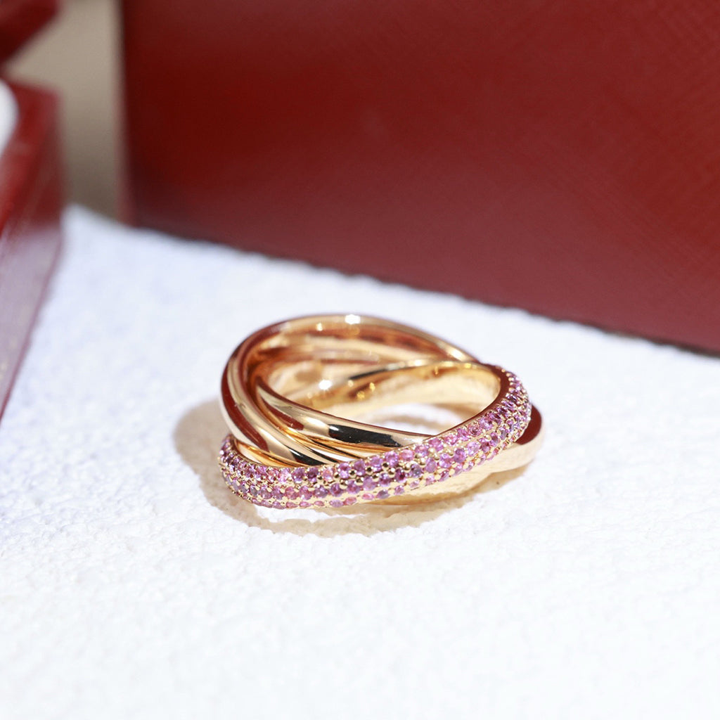 [LUXE] TRINITY 3.2MM RING PINK DIAMOND