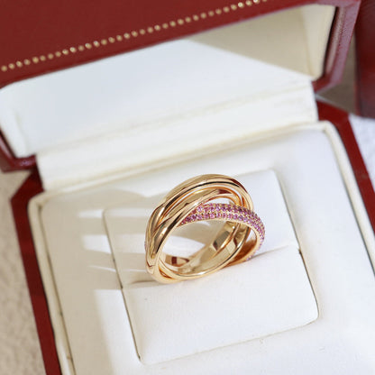 [LUXE] TRINITY 3.2MM RING PINK DIAMOND